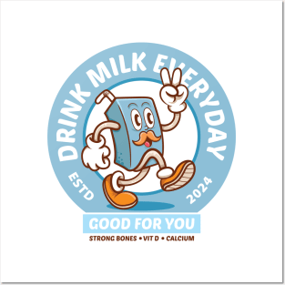 Drink Milk Everyday 4 Posters and Art